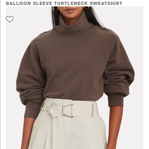 AGOLDE Balloon Sleeve Turtleneck Sweatshirt, SZ Medium